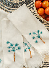 Palm tree linen napkin